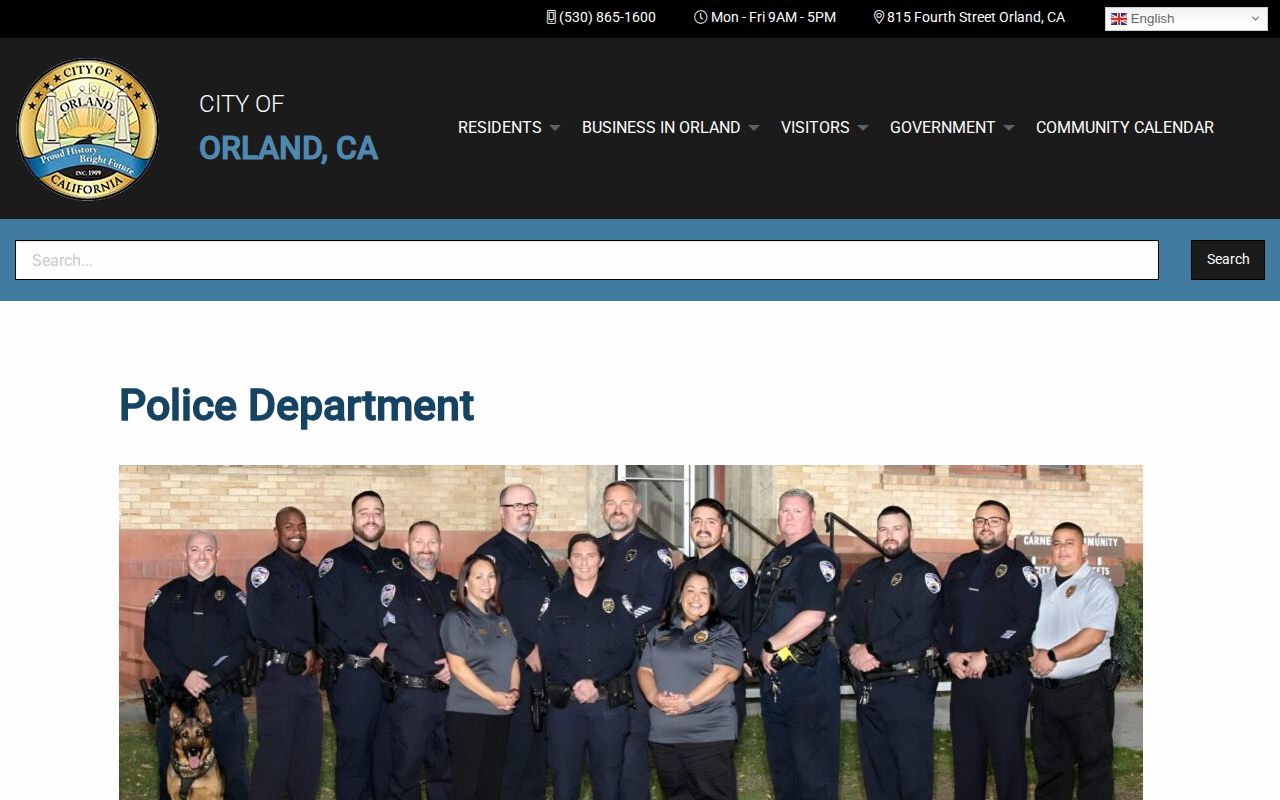 Orland Police Department arrest records source